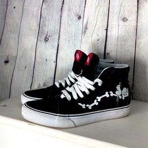 VANS Sk8-Hi x Peanuts Snoopy Bones Men's Sz 7.0 Women’s Sz 8.5 Skate Shoes Black